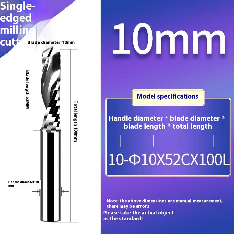 6034 Imported single-flute spiral milling cutter 3.175 PVC acrylic milling cutter for aluminum tungsten steel right-handed advertising engraving machine cutting tool Shandong Denso Pricision Tools Co.,Ltd.